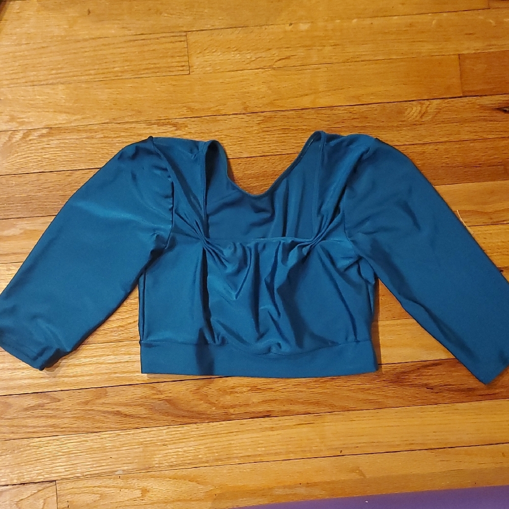 LRose Teal Belly Dance Top